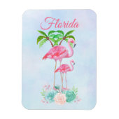 Roze Flamingo Momma & Baby Florida Magneet (Verticaal)