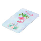 Roze Flamingo Momma & Baby Florida Magneet (Linkerzijde)