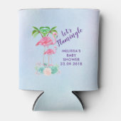 Roze Flamingo Momma & Baby Let's Flamingle Blikjeskoeler (Voorkant)