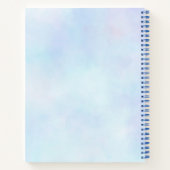 Roze Flamingo Momma & Baby met palmbomen Notitieboek (Achterkant)