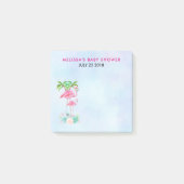 Roze Flamingo Momma & Baby met palmbomen Post-it® Notes (Voorkant)