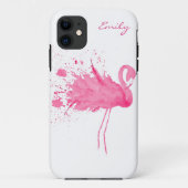 Roze Flamingo Monogram Case-Mate iPhone Case (Achterkant)