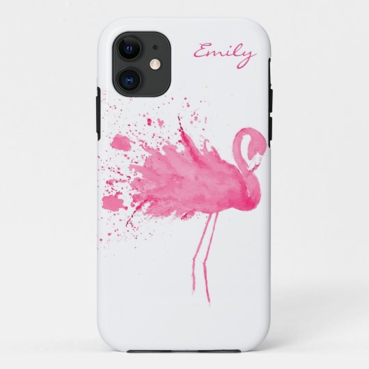 Roze Flamingo Monogram Case-Mate iPhone Case (Achterkant)