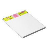 Roze Flamingo Monogram Notitieblok (Schuin)