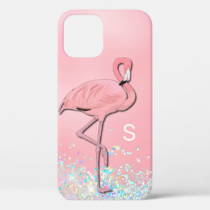 Roze Flamingo Monogrammed Case-Mate iPhone Case