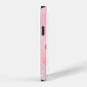 Roze Flamingo Monogrammed iPhone Hoesje (Rechterkant)