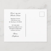 Roze Flamingo Monstera Leaf Verhuizen naar Florida Aankondigingskaart (Achterkant)