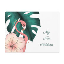 Roze Flamingo Monstera Leaf Verhuizen naar Florida