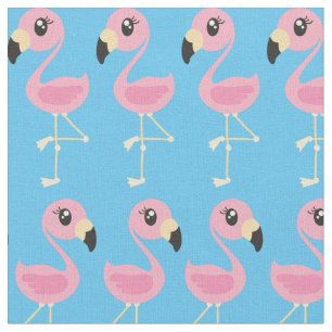Roze Flamingo Mooie Tropische Druk Stof Kinderen