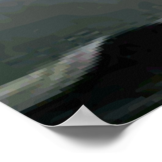 Roze Flamingo Mountain Pond Poster (Hoek)