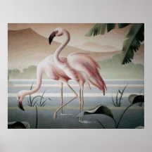 Roze Flamingo Mountain Pond