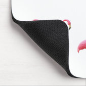 Roze Flamingo Mouse Mat White Muismat (Hoek)