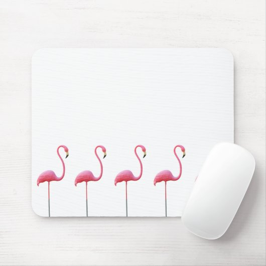 Roze Flamingo Mouse Mat White Muismat (Met muis)