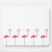 Roze Flamingo Mouse Mat White Muismat (Voorkant)
