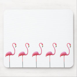 Roze Flamingo Mouse Mat White Muismat