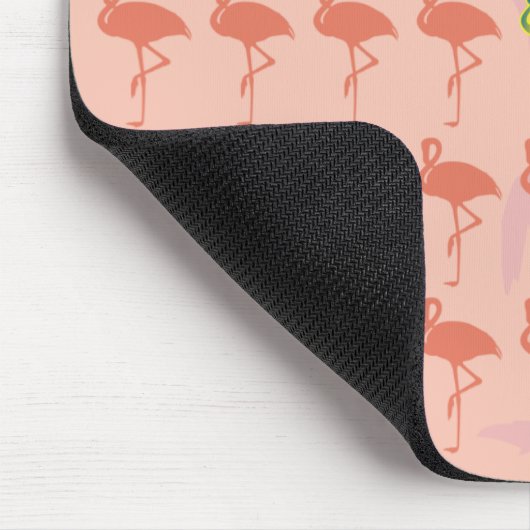 Roze Flamingo Mousepad Muismat (Hoek)
