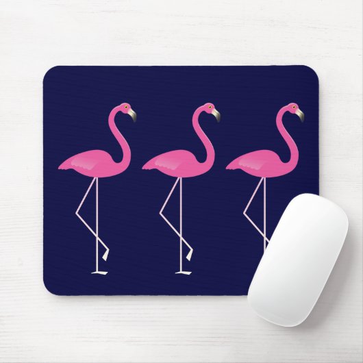 Roze Flamingo Mousepad Muismat (Met muis)