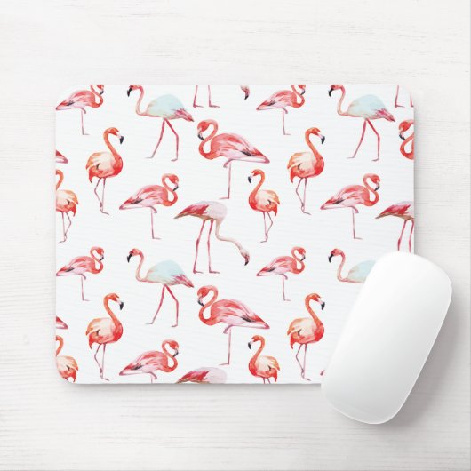 Roze Flamingo Mousepad Muismat (Met muis)