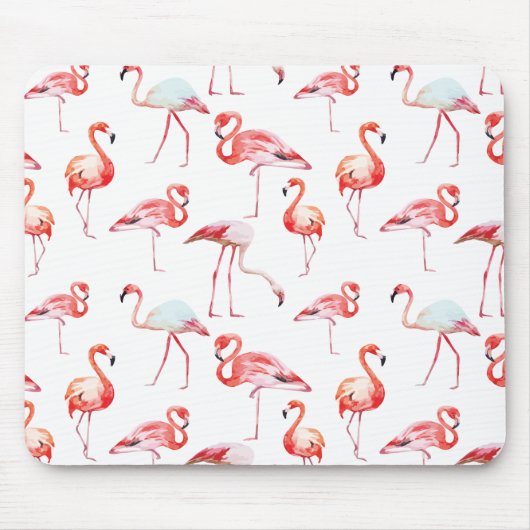 Roze Flamingo Mousepad Muismat (Voorkant)