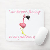 Roze Flamingo Mousepad Muismat (Met muis)
