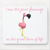 Roze Flamingo Mousepad Muismat (Voorkant)
