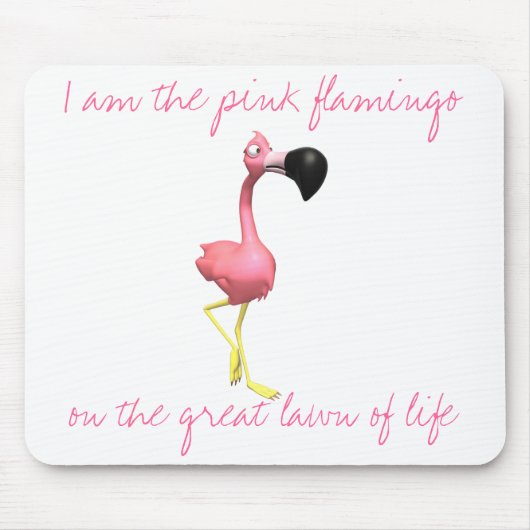Roze Flamingo Mousepad Muismat (Voorkant)
