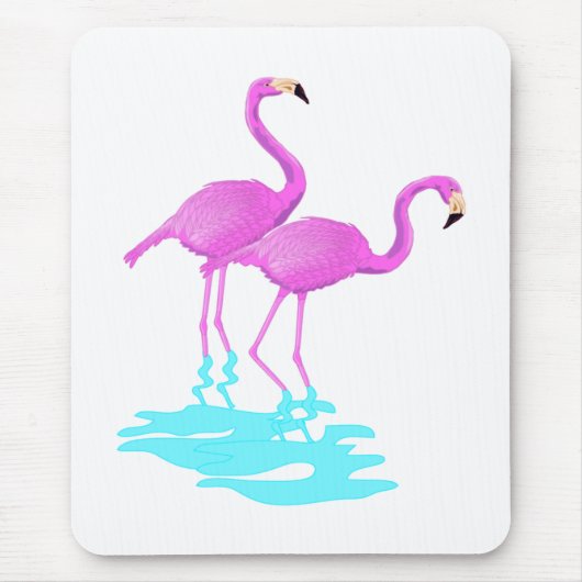 Roze Flamingo Mousepad Muismat (Voorkant)