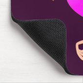 Roze Flamingo Muismat met aangepaste tekst en kleu (Hoek)