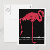 roze Flamingo München dierentuin Briefkaart (Voorkant / Achterkant)