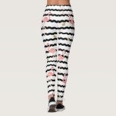 Roze Flamingo Naadloos Patroon Leggings (Achterkant)