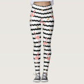 Roze Flamingo Naadloos Patroon Leggings (Voorkant)