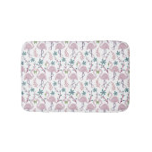Roze flamingo naadloos patroon op witte achtergron badmat (Voorkant)