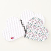 Roze flamingo naadloos patroon op witte achtergron notitieboek (Binnen)