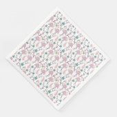 Roze flamingo naadloos patroon op witte achtergron servet (Hoek)