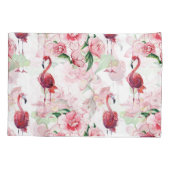 Roze Flamingo: Naadloze Patroon Elegantie Kussensloop (Achterkant)