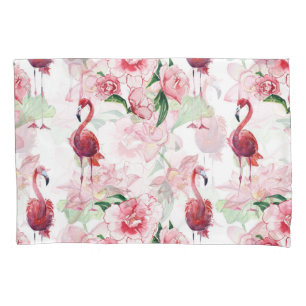 Roze Flamingo: Naadloze Patroon Elegantie Kussensloop