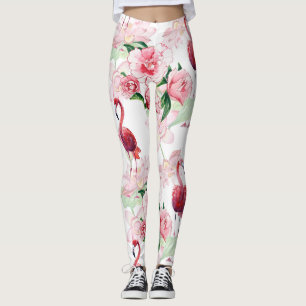 Roze Flamingo: Naadloze Patroon Elegantie Leggings