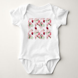 Roze Flamingo: Naadloze Patroon Elegantie Romper