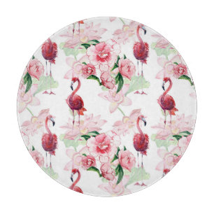 Roze Flamingo: Naadloze Patroon Elegantie Snijplank