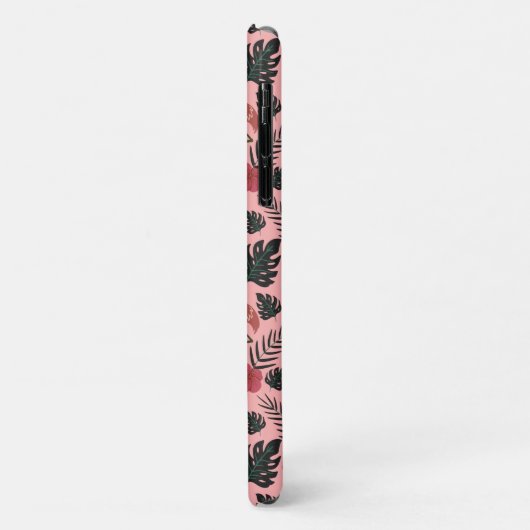 Roze flamingo naadloze patroonbloemen en -bladeren Case-Mate iPhone case (Achterkant/links)