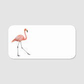 Roze Flamingo Naamplaatje (Voorkant)