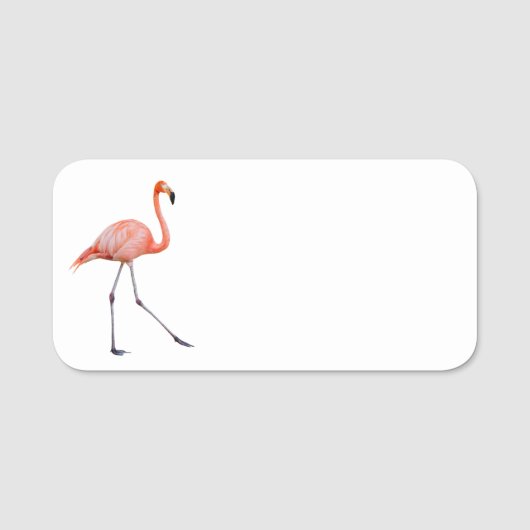 Roze Flamingo Naamplaatje (Voorkant)