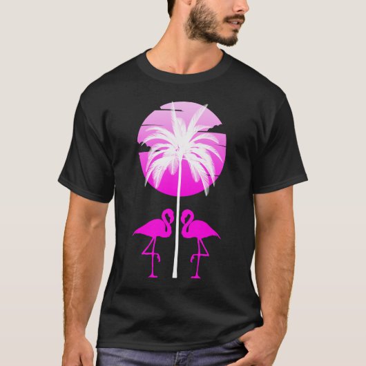 Roze Flamingo Natuur T-shirt (Voorkant)