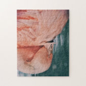 Roze Flamingo Neemt een Buiging Raadsel Legpuzzel (Verticaal)