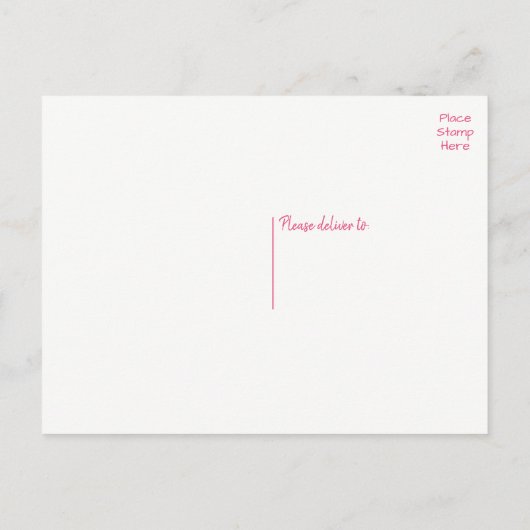 Roze Flamingo net getrouwd met tropische bruiloft  Aankondigingskaart (Achterkant)