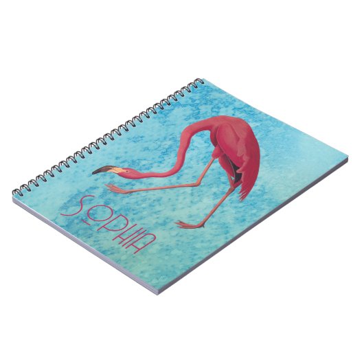 roze flamingo notitieboek (Linkerzijde)