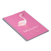 Roze Flamingo Notitieboek (Rechterzijde)