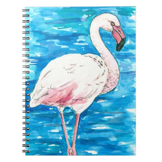 Roze flamingo notitieboek (Voorkant)