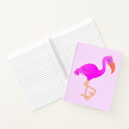 Roze Flamingo Notitieboek (Binnen)