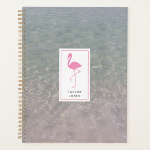 Roze Flamingo Ocean Water Op maat gemaakt Planner